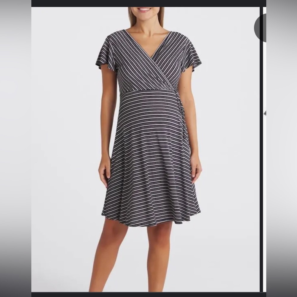 New Kaileigh Kaela Maternity Faux Wrap Dress size M